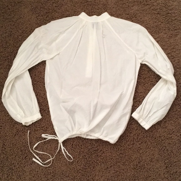 GAP White Pull at Waist Peasant Shirt - XS - Picture 5 of 8